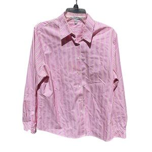 Foxcroft shirt Sz 14 Button Down Shirt Pink Stripe